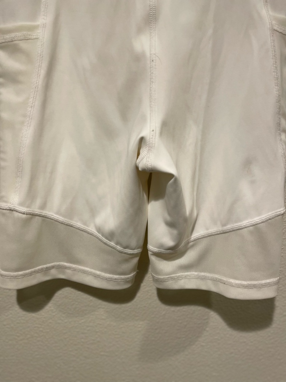 aerie High-Rise White/cream Bike Shorts with Side Pockets. Sz S - Picture 4 of 6